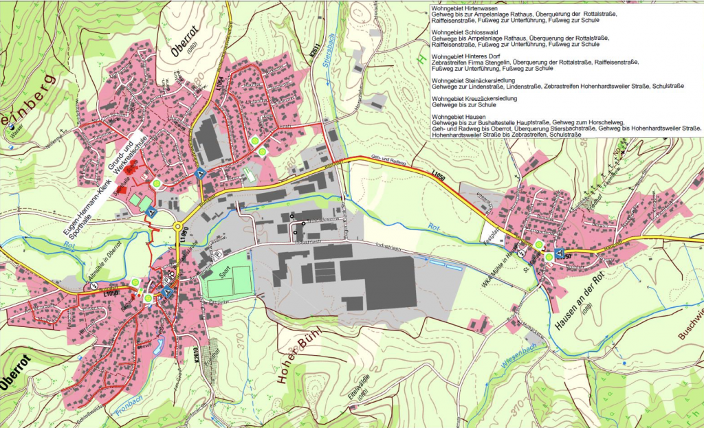 Schulwegplan der GWRS Oberrot